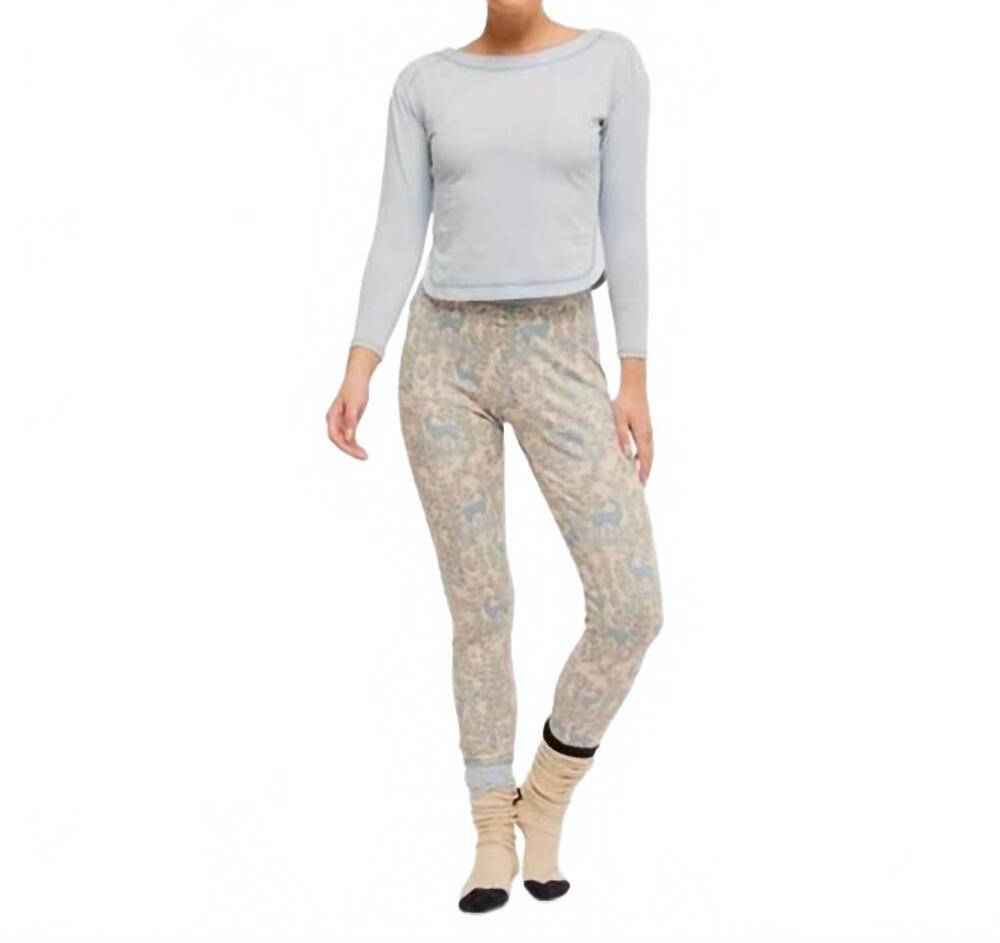 NEW FREE PEOPLE women's chill evening pajama set in snow combo
